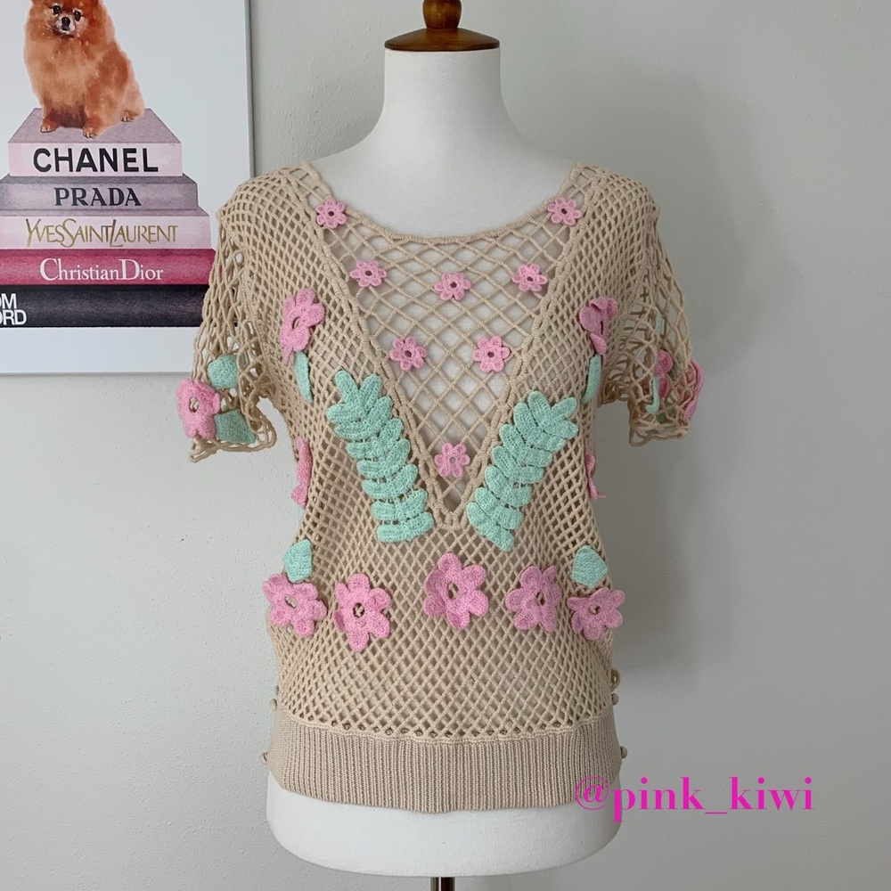 Wildfox Bloom Edita Crochet Top - Picture 1 of 17